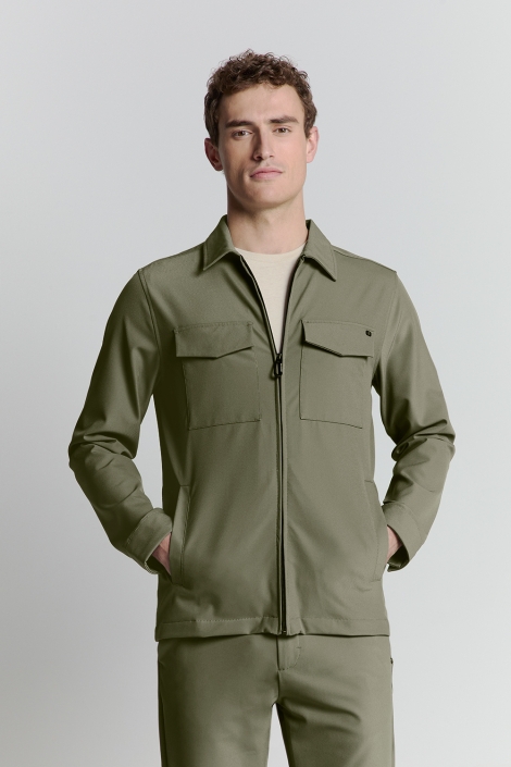 NO-EXCESS overshirt full zipper stretch sedoc