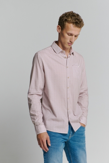 NO-EXCESS Overhemd PRINTED SHIRT 27400209 146 MAUVE