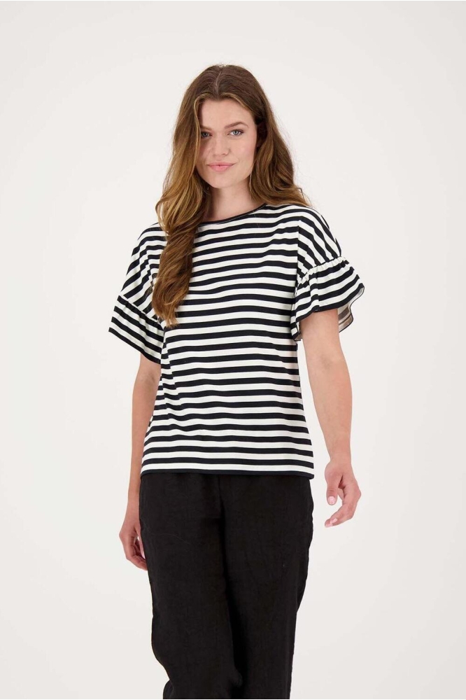 T SHIRT MET VLINDERMOUW 0304 128 7067 02 7067 OFF WHITE/ZWART