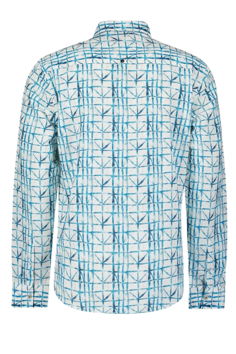 NO-EXCESS shirt allover printed with linen