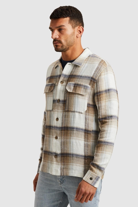 Cast Iron long sleeve shirt slub check