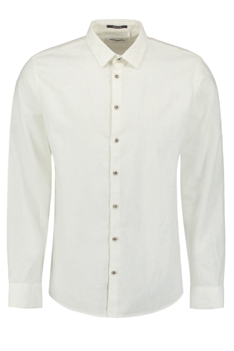 NO-EXCESS shirt solid with linen