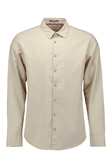 NO-EXCESS shirt solid with linen