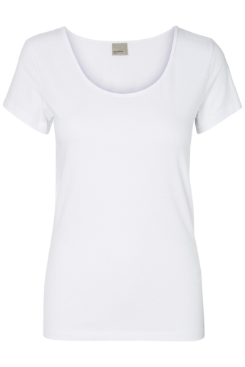 Vero Moda T-shirt VMMAXI MY SS SOFT U-NECK NOOS 10148254 Bright White