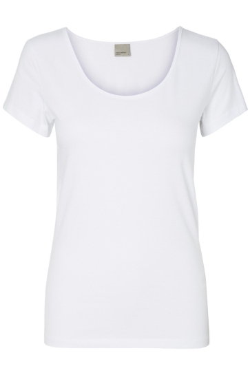 Vero Moda T-shirt VMMAXI MY SS SOFT U-NECK NOOS 10148254 Bright White