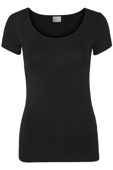 Vero Moda T-shirt VMMAXI MY SS SOFT U-NECK NOOS 10148254 Black