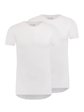 RJ Bodywear T-shirt MAASTRICHT O NECK 2PACK WIT