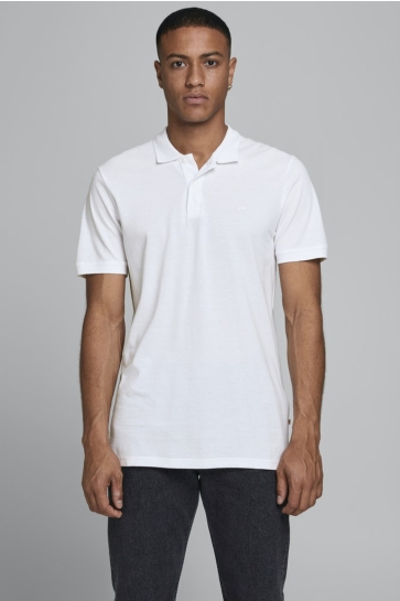 Jack & Jones Polo JJEBASIC POLO SS NOOS 12136516 White/SLIM FIT