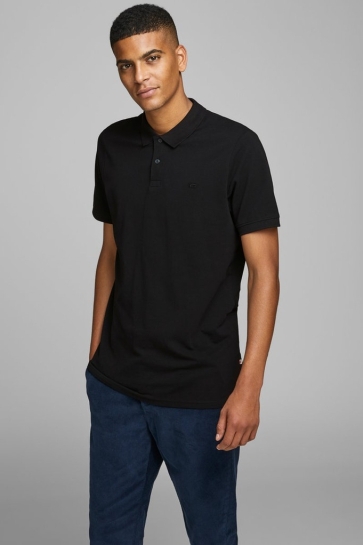 Jack & Jones Polo JJEBASIC POLO SS NOOS 12136516 Black/SLIM FIT