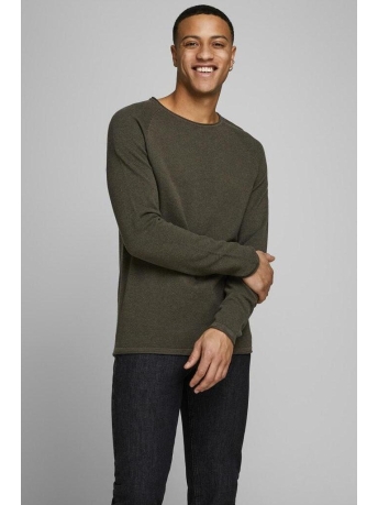 Jack & Jones Trui JJEHILL KNIT CREW NECK NOOS 12157321 Olive Night/MELANGE