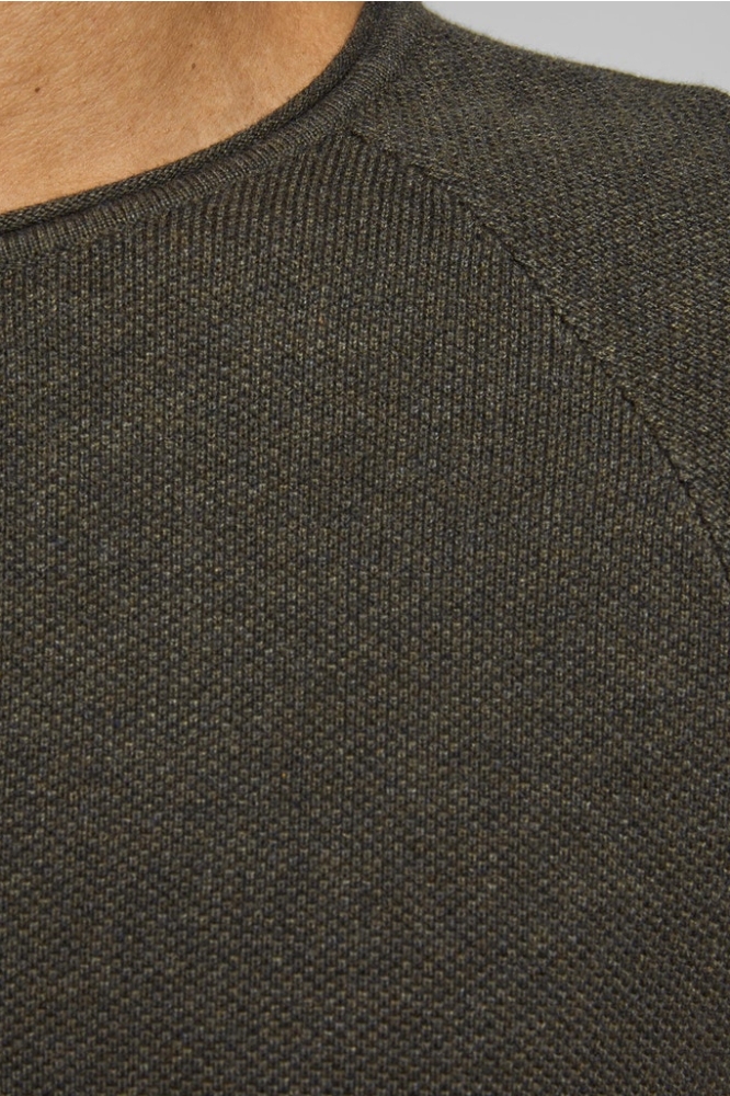 JJEHILL KNIT CREW NECK NOOS 12157321 Olive Night/MELANGE