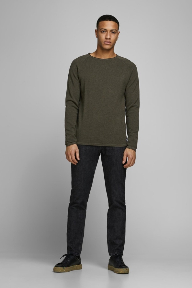 JJEHILL KNIT CREW NECK NOOS 12157321 Olive Night/MELANGE