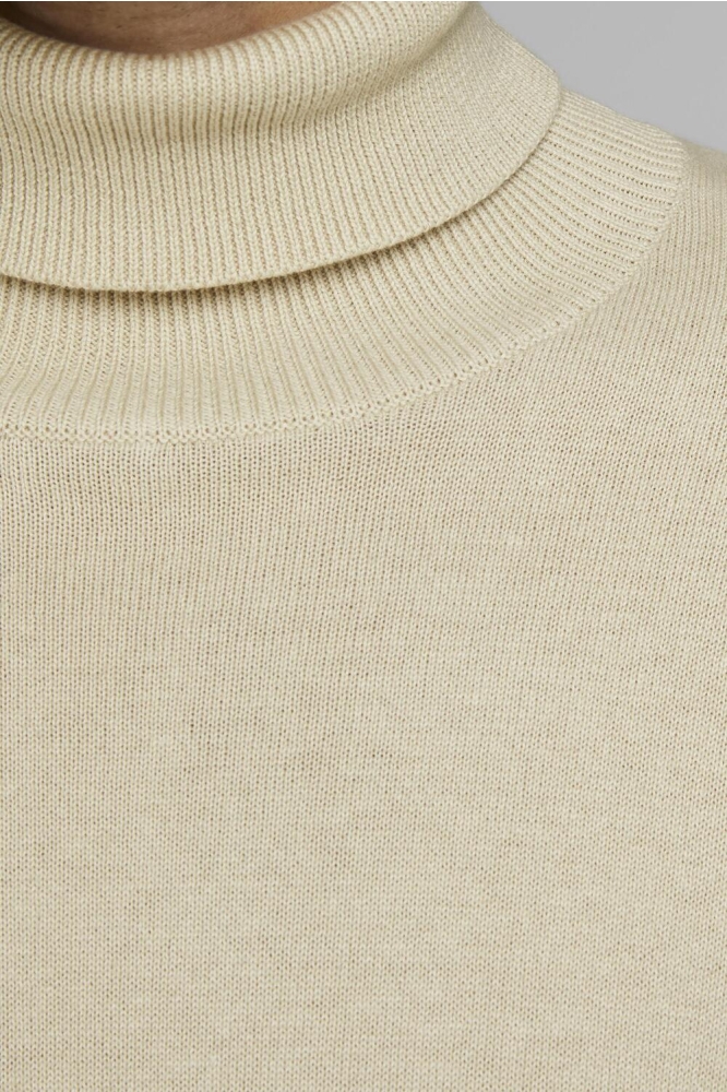 JJEEMIL KNIT ROLL NECK NOOS 12157417 Oatmeal/MELANGE