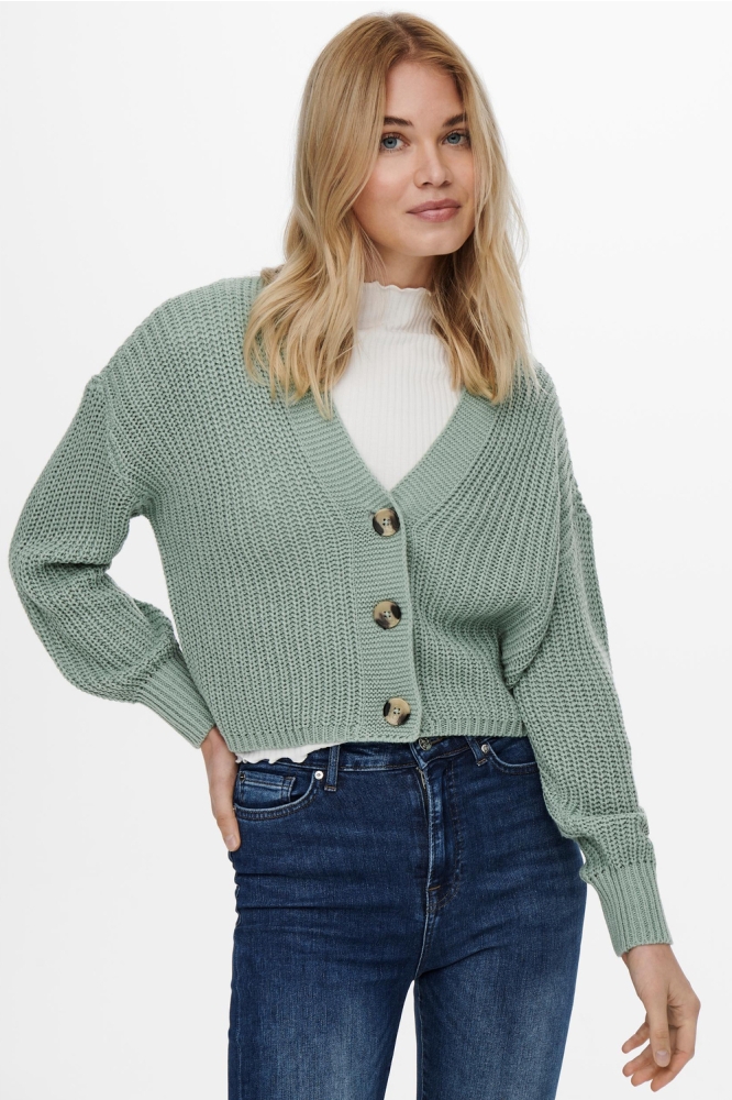 ONLCAROLSPRING L/S CARDIGAN 15211521 CHINOIS GREEN