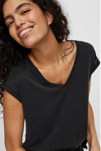 Vero Moda T-shirt VMFILLI SS V-NECK TEE GA NOOS 10247666 Black