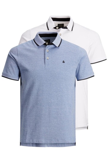 Jack & Jones Polo JJEPAULOS POLO SS 2PK MP 12191216 Bright Cobalt/White