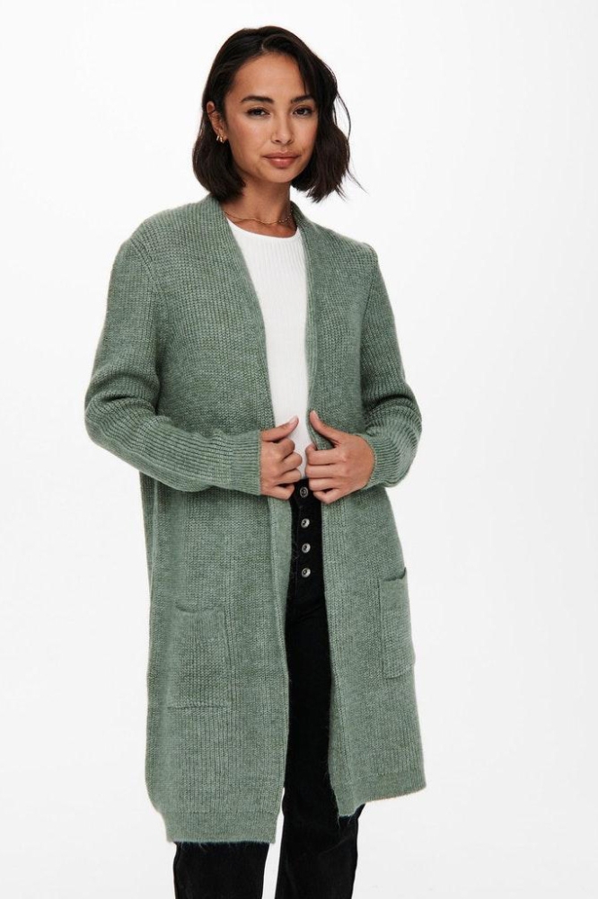 ONLJADE L/S CARDIGAN KNT NOOS 15179815 Granite Green/W. MELANGE