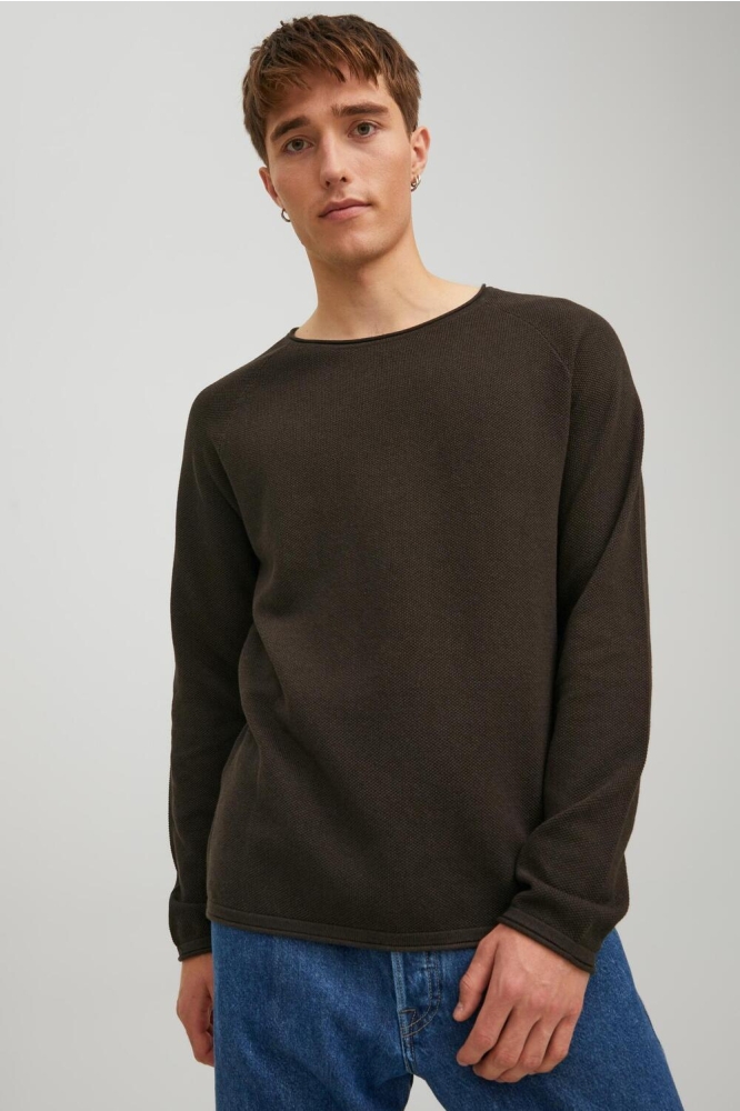 Jjehill Knit Crew Neck Noos 12157321 Jack And Jones Trui Mulch Twisted