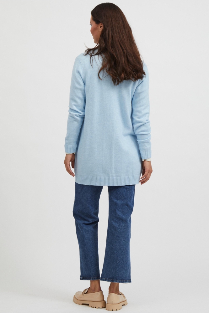 VIRIL OPEN L/S KNIT CARDIGAN - NOOS 14044041 Kentucky Blue/MELANGE