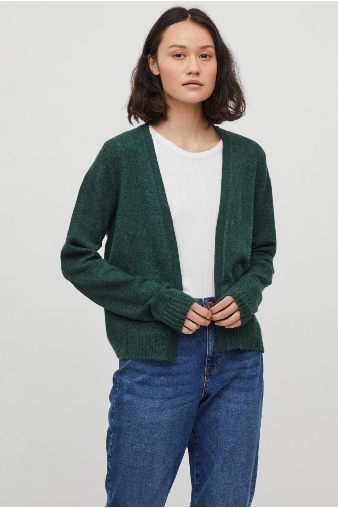 VIRIL SHORT L/S KNIT CARDIGAN-NOOS 14060800 PINENEENDLE/DARK MELA