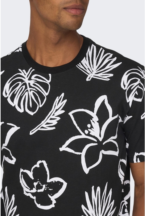 Only shirt zwart online met print