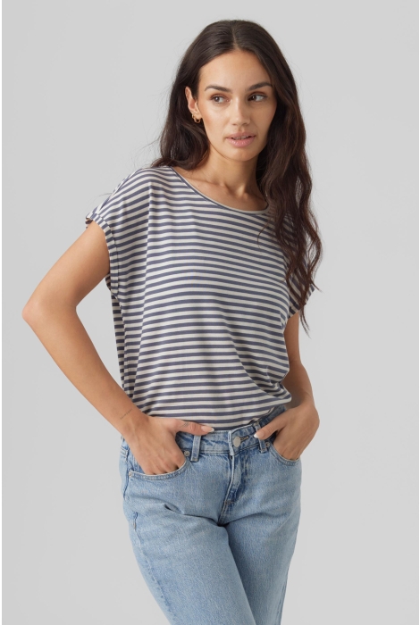 Vero Moda vmava plain ss top stripe ga jrs n