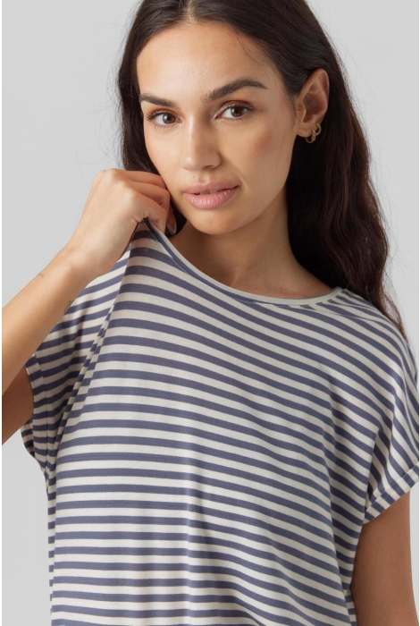 Vero Moda vmava plain ss top stripe ga jrs n