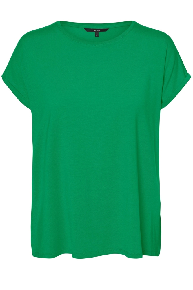 vmava plain ss top gajrs moda bright vero 10284468 noos t-shirt green