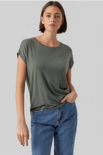 Vero Moda T-shirt VMAVA PLAIN SS TOP GAJRS NOOS 10284468 Laurel Wreath