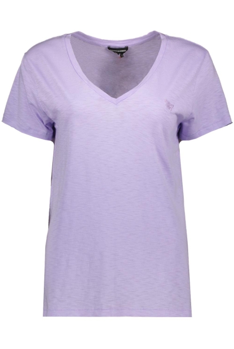 light vee tee studios w1011181a lavender emb t-shirt superdry slub purple