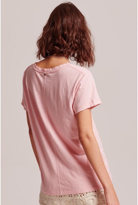 tee grey pink w1011181a slub emb superdry vee t-shirt studios