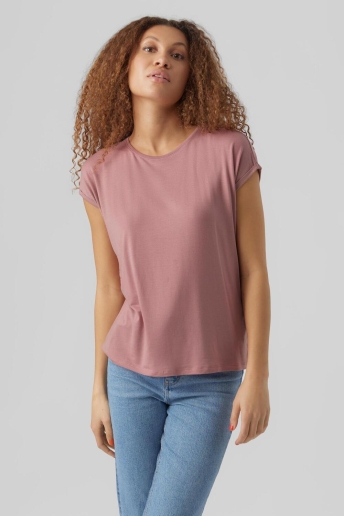 Vero Moda T-shirt VMAVA PLAIN SS TOP GAJRS NOOS 10284468 Nostalgia Rose