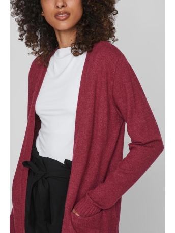 Vila Vest VIRIL OPEN L/S KNIT CARDIGAN - NOOS 14044041 Beet Red/Dark Melange