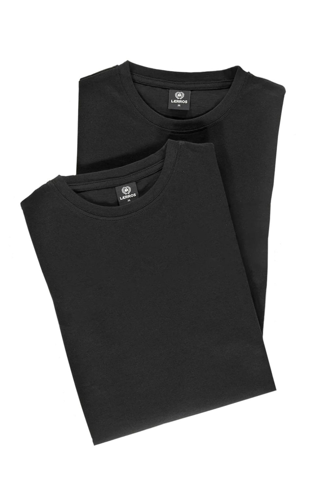 2 PACK T SHIRTS RONDE HALS 2003014 290 Black