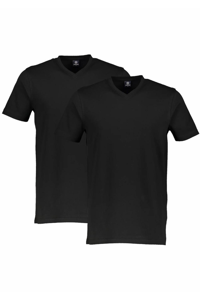 DUBBELPAK T SHIRT V HALS 2003115 290 Black