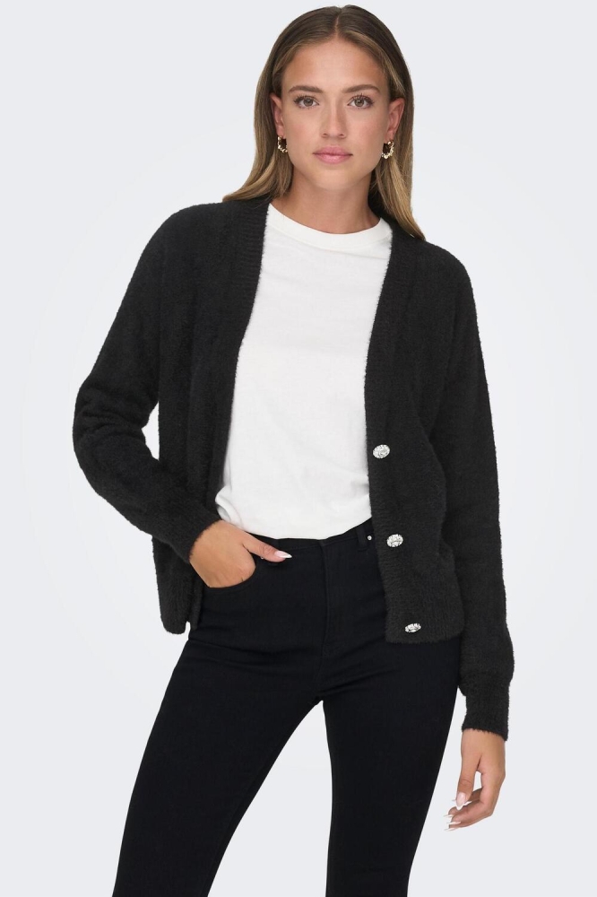 ONLELLA PIUMO LS CARDIGAN CC KNT 15259564 BLACK