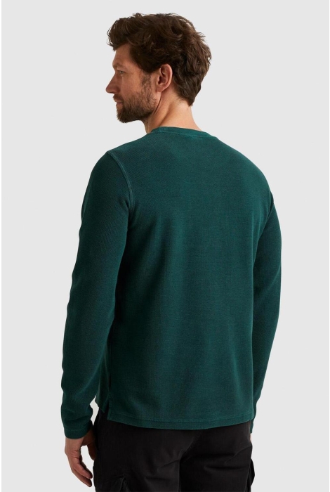 PME legend long sleeve r-neck structured piqu