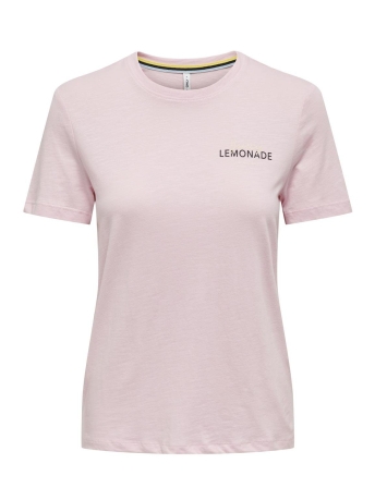 Only T-shirt ONLSTINE LIFE REG S/S TREATS TOP BO 15324356 Pirouette/Lemonade