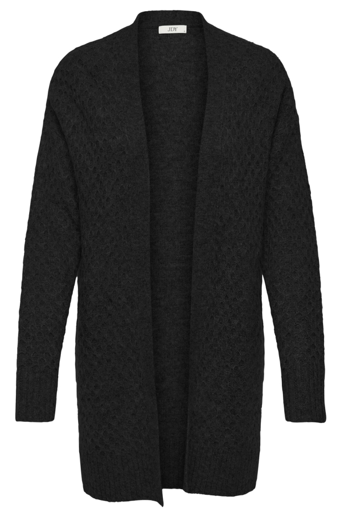 JDYBIGUM L/S LONG OPEN CARDIGAN KNT 15328358 BLACK