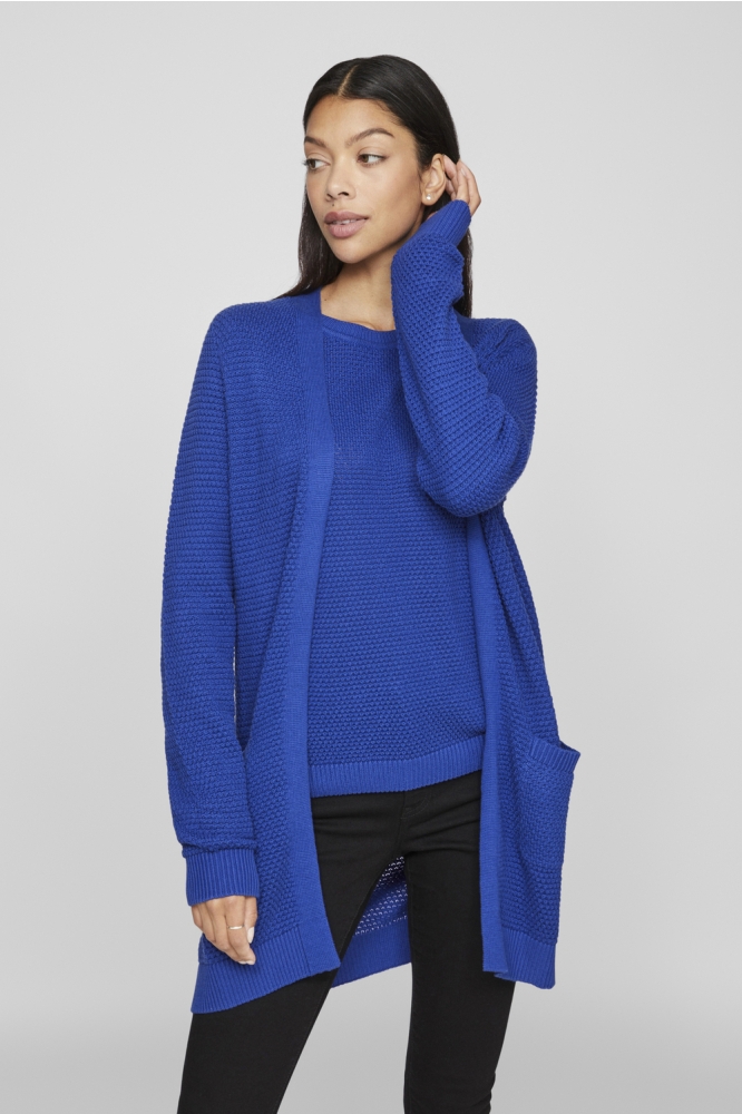 VIDALO L/S KNIT CARDIGAN- NOOS 14097125 Mazarine Blue