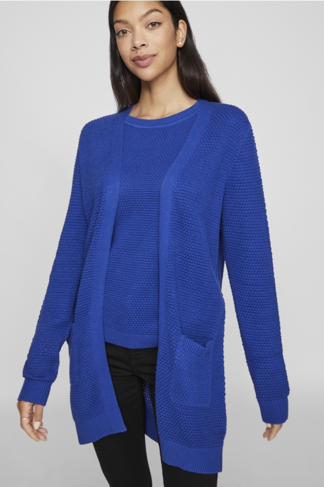 VIDALO L/S KNIT CARDIGAN- NOOS 14097125 Mazarine Blue