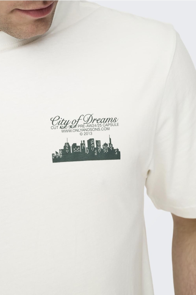 ONSRYLAN LIFE RLX SS TEE VD 22030144 Cloud Dancer