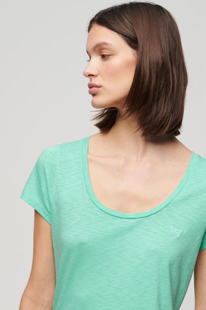 SCOOP NECK TEE W1011381A FLURO MINT