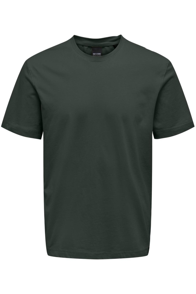 ONSMAX LIFE SS STITCH TEE NOOS 22025208 DARKEST SPRUCE