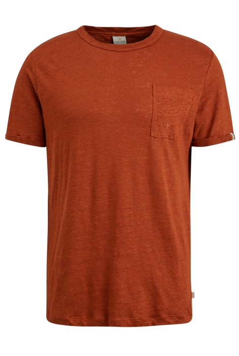 Cast Iron short sleeve r-neck linen