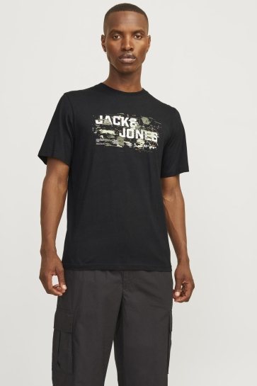 Jack & Jones T-shirt JCOOUTDOOR LOGO TEE SS CREW NECK SN 12262560 Black