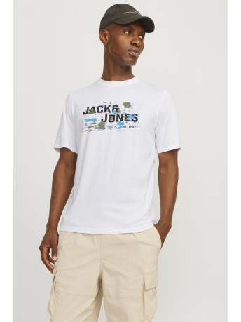 Jack & Jones T-shirt JCOOUTDOOR LOGO TEE SS CREW NECK SN 12262560 White
