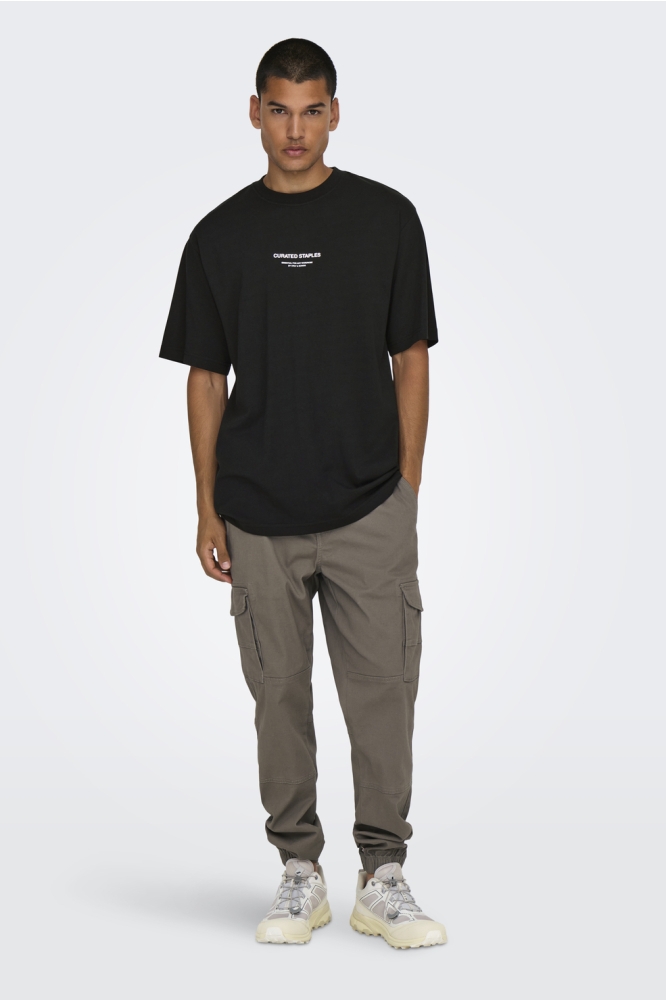 ONSCURATED RLX PRINT SS TEE 22030925 BLACK