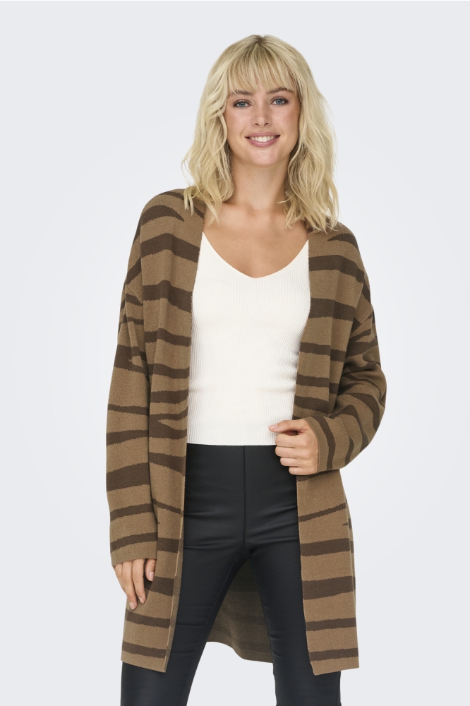 ONLFRIDA LIFE LS OPEN CARDIGAN CC K 15324441 TOASTED COCONUT/PINECONE