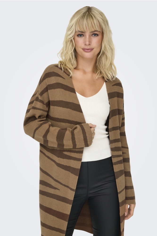 ONLFRIDA LIFE LS OPEN CARDIGAN CC K 15324441 TOASTED COCONUT/PINECONE